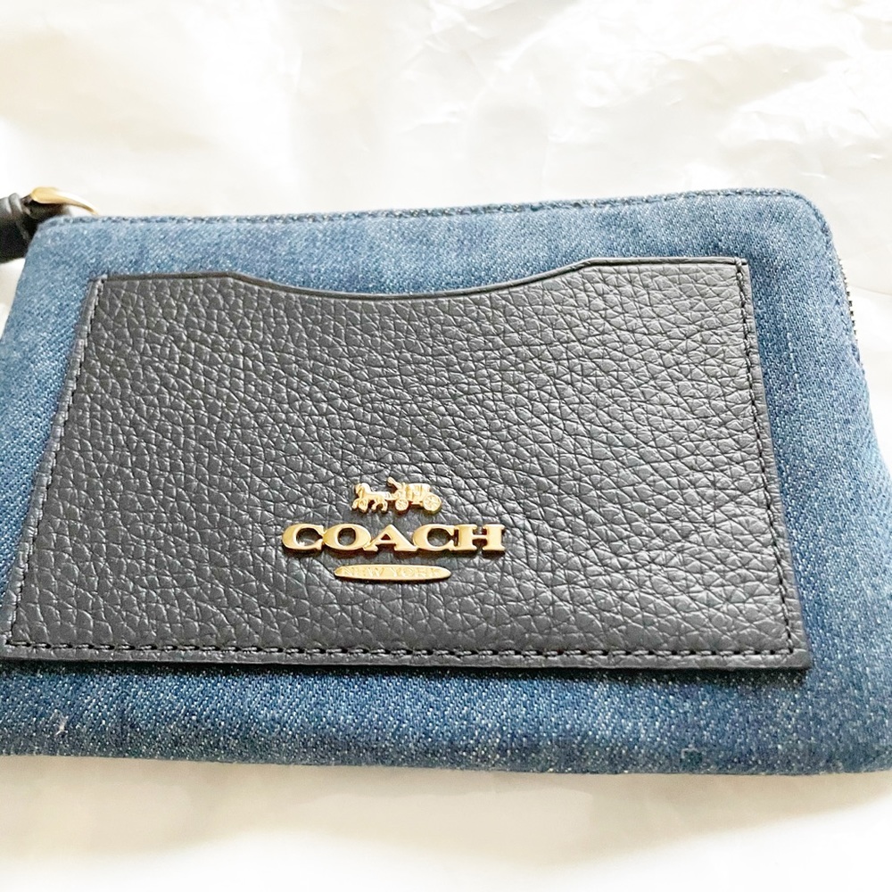 Coach Denim wristlet